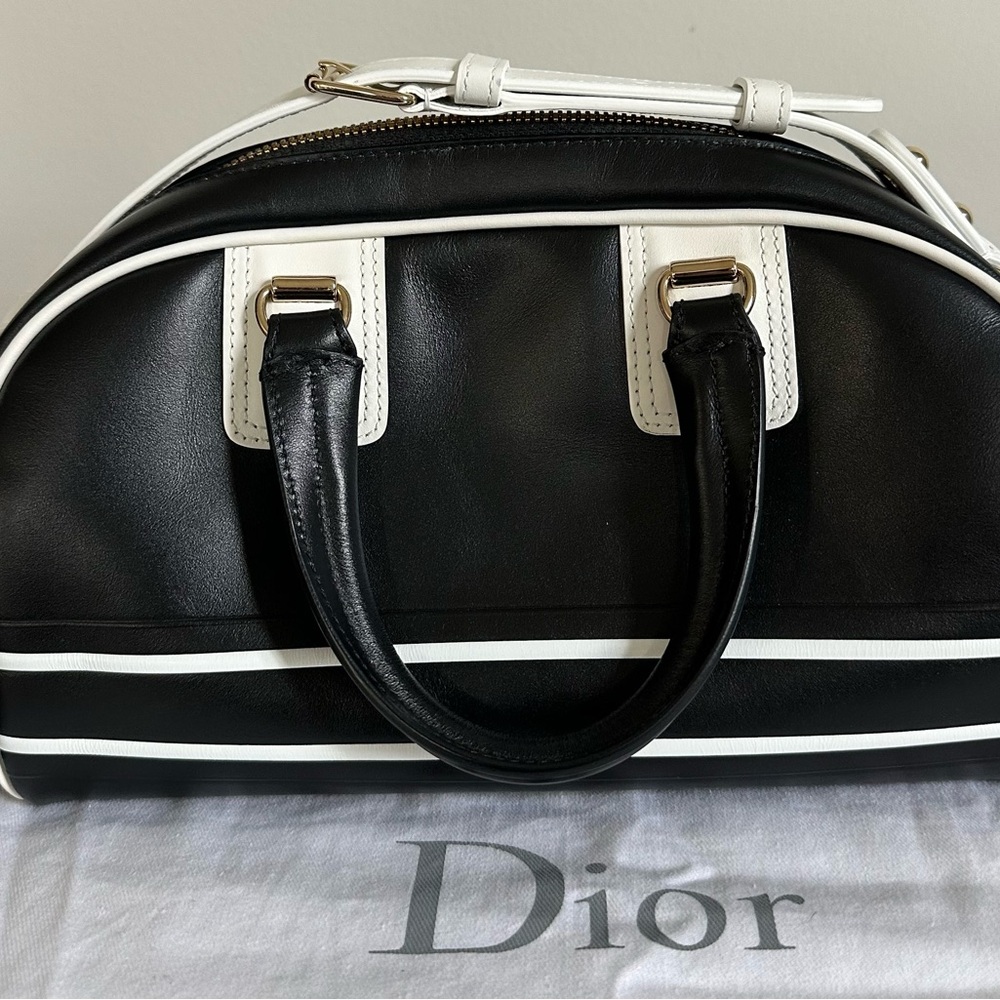Christian Dior Small Bowling Ball Bag white/Navy - Picture 3 of 16